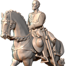 "Antonius Block on horse along the Coast - The 7th Seal" - 28mm - Only-Games