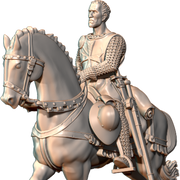 "Antonius Block on horse along the Coast - The 7th Seal" - 34mm - Only-Games