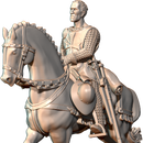 "Antonius Block on horse along the Coast - The 7th Seal" - 34mm - Only-Games