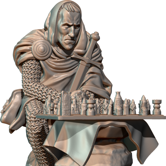 "Antonius Block Last Game - The 7th Seal" - 34mm - Only-Games