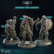 Barbarian Viking Warriors - Northwind Vikings - CastNPlay - Terrain Wargaming D&D DnD 28mm 32mm 40mm 54mm - Only-Games