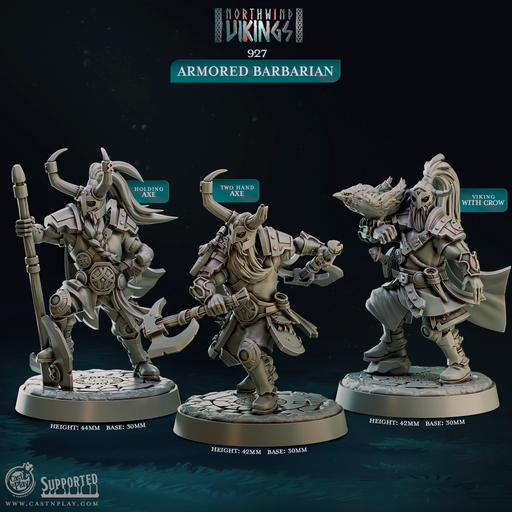 Armored Barbarians - Northwind Vikings - CastNPlay - Terrain Wargaming D&D DnD 28mm 32mm 40mm 54mm - Only-Games