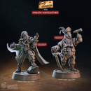 Pirate Navigators - Pirate Chronicles - CastNPlay - Terrain Wargaming D&D DnD 28mm 32mm 40mm 54mm