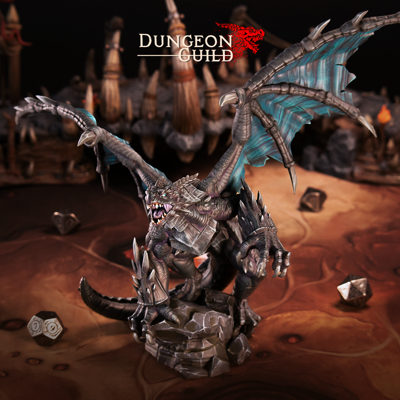 Ivoran, Obsidian Dragon - Dungeon Guild - CastNPlay - Terrain Wargaming D&D DnD 28mm 32mm 40mm 54mm - Only-Games