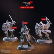 Human Paladins - Dungeon Guild - CastNPlay - Terrain Wargaming D&D DnD 28mm 32mm 40mm 54mm - Only-Games