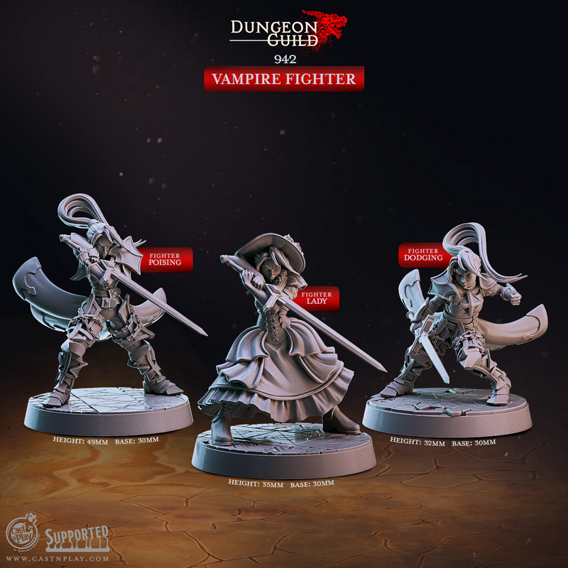 Vampire Fighters - Dungeon Guild - CastNPlay - Terrain Wargaming D&D DnD 28mm 32mm 40mm 54mm - Only-Games