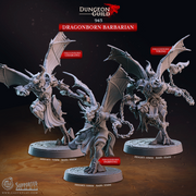 Dragonborn Barbarians - Dungeon Guild - CastNPlay - Terrain Wargaming D&D DnD 28mm 32mm 40mm 54mm - Only-Games