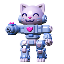 15mm Cute Mech Tabletop Miniatures Set of 4 with Bases - Only-Games