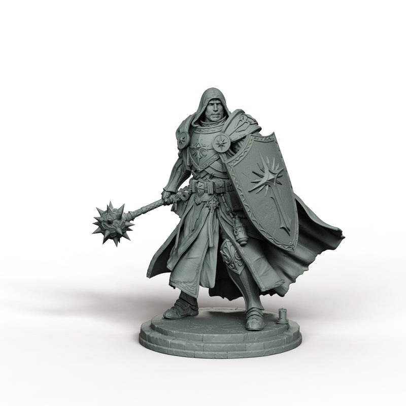 Kaedran the War Cleric - Fantasy Cleric STL Miniature