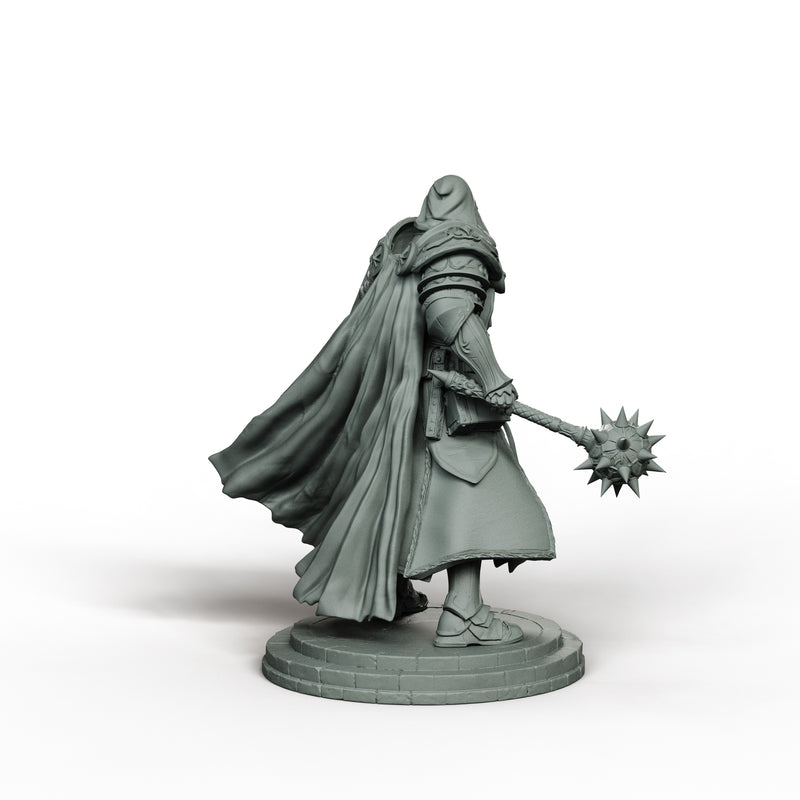 Kaedran the War Cleric - Fantasy Cleric STL Miniature