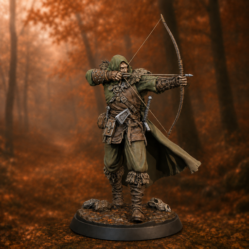 Ranger Archer Miniature STL | Torvin Shooting Bow | Digital Download - Only-Games