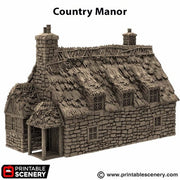 Country Manor - King and Country - Printable Scenery Terrain Wargaming D&D DnD 10mm 15mm 20mm 25mm 28mm 32mm 40mm 54mm Painted options - Only-Games