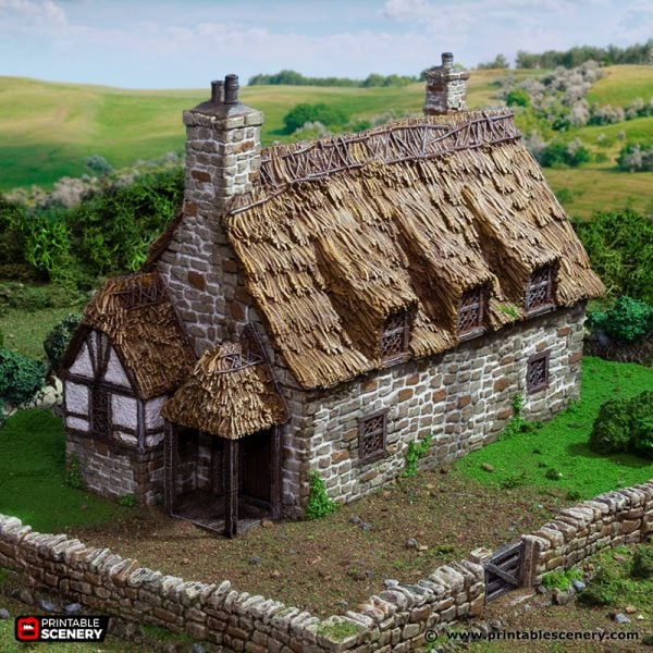 Country Manor - King and Country - Printable Scenery Terrain Wargaming D&D DnD 10mm 15mm 20mm 25mm 28mm 32mm 40mm 54mm Painted options - Only-Games