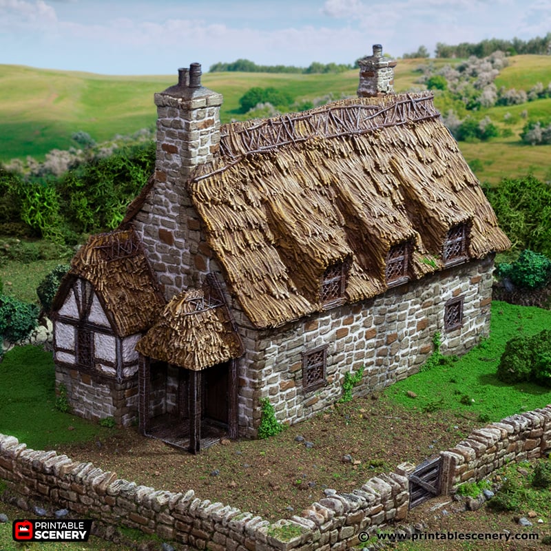 Country Manor - King and Country - Printable Scenery Terrain Wargaming D&D DnD 10mm 15mm 20mm 25mm 28mm 32mm 40mm 54mm Painted options - Only-Games