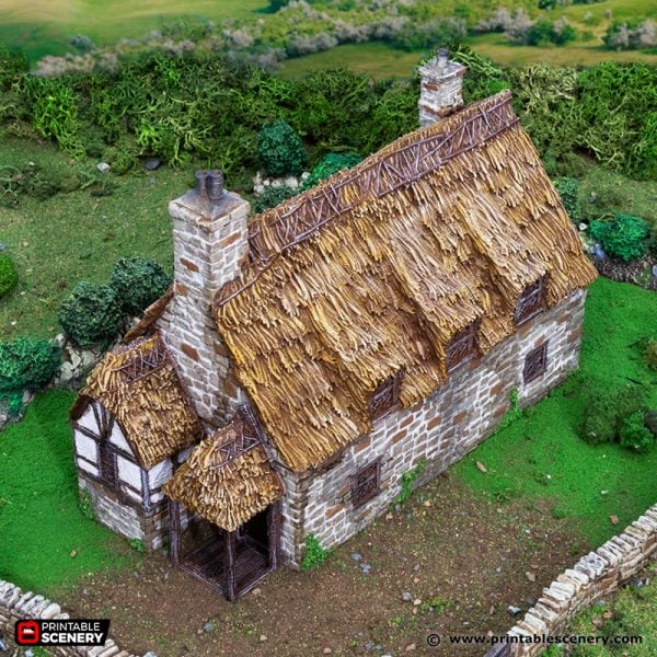 Country Manor - King and Country - Printable Scenery Terrain Wargaming D&D DnD 10mm 15mm 20mm 25mm 28mm 32mm 40mm 54mm Painted options - Only-Games