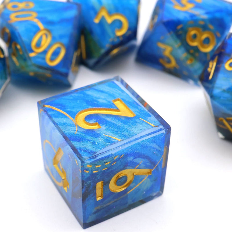 Astral Tide | Art Core Dice | 7 Piece Set - Only-Games