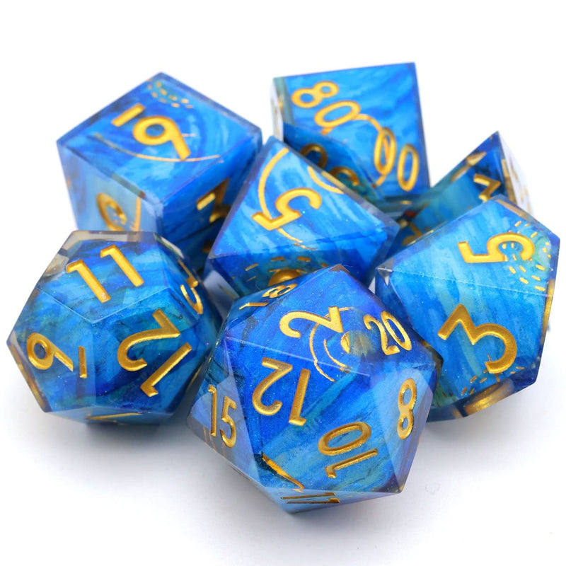 Astral Tide | Art Core Dice | 7 Piece Set - Only-Games