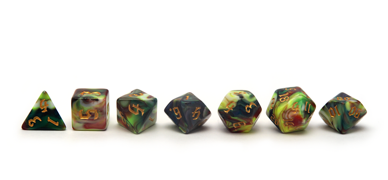Dark Magic Dice - Chaotic Green - Only-Games