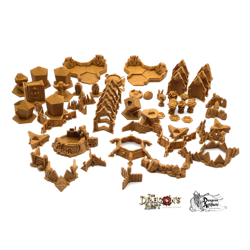 Darkstone Fortification Compatible Trihex Citadel Token and Marker Sets - Dragon's Rest Wargaming Terrain Scatter - Only-Games