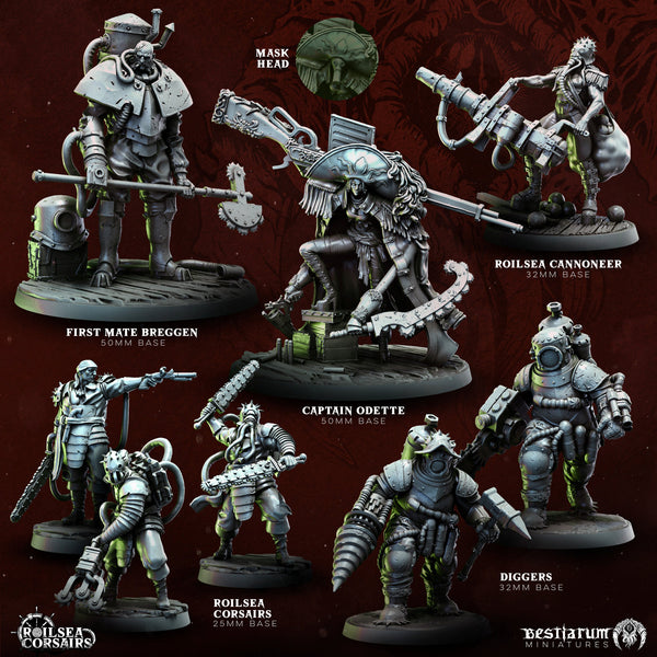 Dieselpunk Naval Raiders | Bestiarum | Wargaming DnD Miniatures