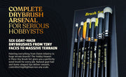 Hobby Heaven Dry Brushes – Model & Miniature Painting Brushes (Size XS–XXL) - Only-Games