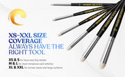 Hobby Heaven 6-Piece Dry Brush Set – XS to XXL Miniature Painting Brushes - Only-Games