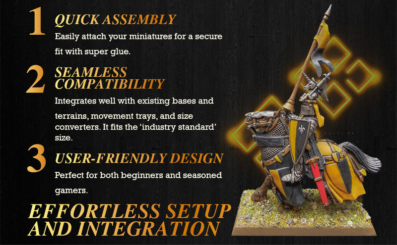 60x30mm Rectangle Bases for Tabletop Games | Premium Wargaming Cavalry Bases - Only-Games