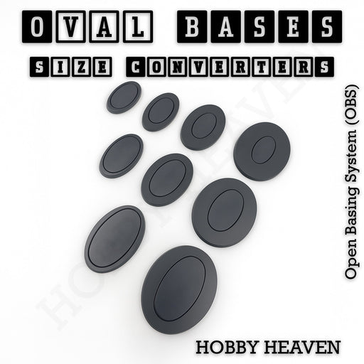 Oval To Oval Bases Size Converters 3d Print Full Range - Only-Games