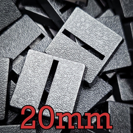 20mm Square Parallel Slotted Plastic Bases - Only-Games