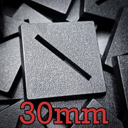 30mm Square Diagonal Slotted Plastic Bases - Only-Games