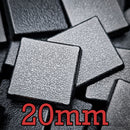 20mm Square Plain Plastic Bases for Wargaming Miniatures - Only-Games