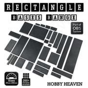 Rectangle Bases Range Sizes - 125x50mm to 200x175mm Large Sizes 3d Print Full Range Tabletop Games - Only-Games