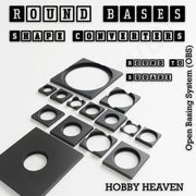 Round to Square Bases Shape and Size Converters 3d Print Full Range - Only-Games