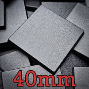 40mm Square Plain Plastic Bases - Only-Games