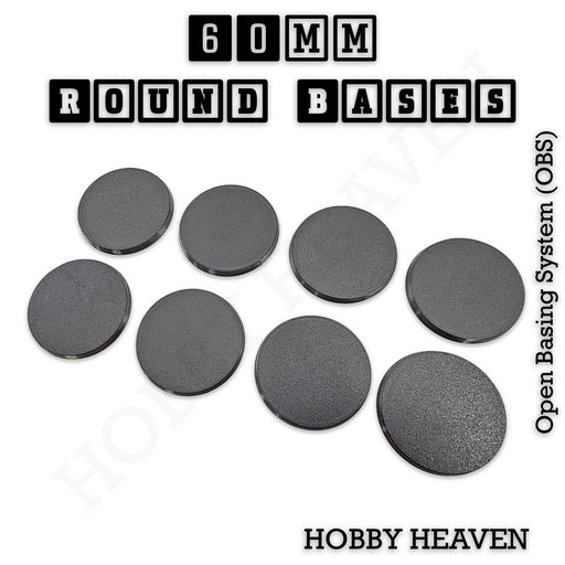 'True' 60mm Round Textured Bases 3d Printed - Only-Games