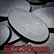 60x35mm Oval Plain Plastic Bases - Only-Games