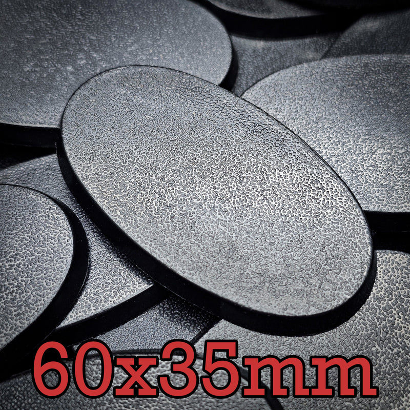 60x35mm Oval Plain Plastic Bases - Only-Games