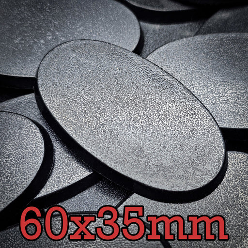 60x35mm Oval Plain Plastic Bases - Only-Games