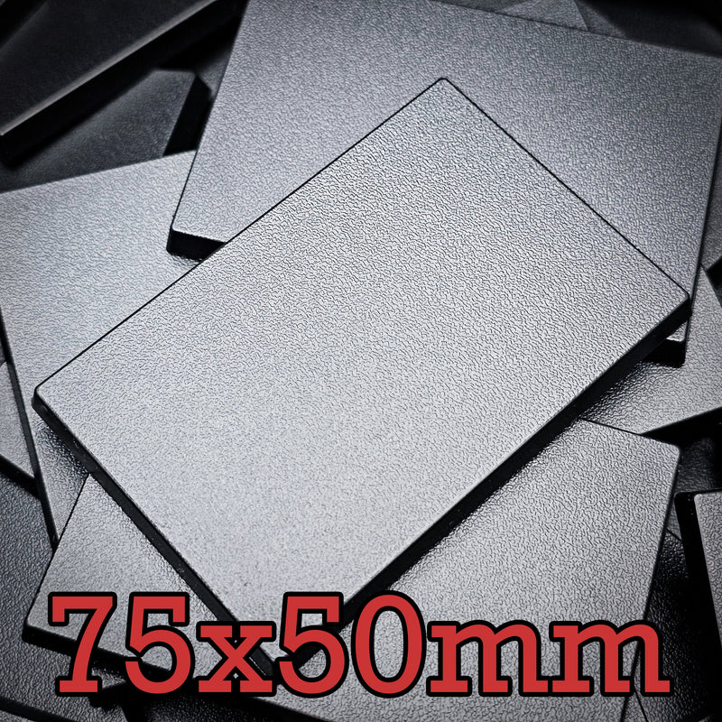 50x75mm | 75x50mm Rectangular Plain Plastic Bases | Versatile Miniature Stands - Only-Games
