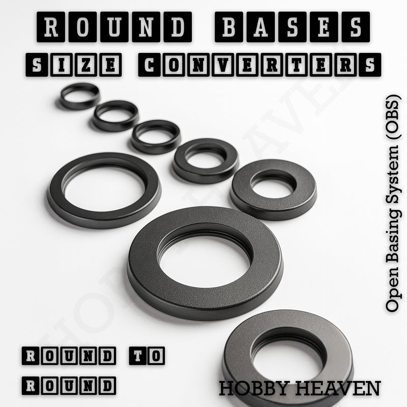 Round Bases Size Converters Round to Round 3d Print Full Range - Only-Games