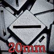 20mm Square Slotted Plastic Bases - Only-Games