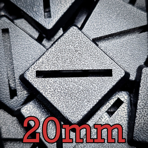 20mm Square Slotted Plastic Bases - Only-Games