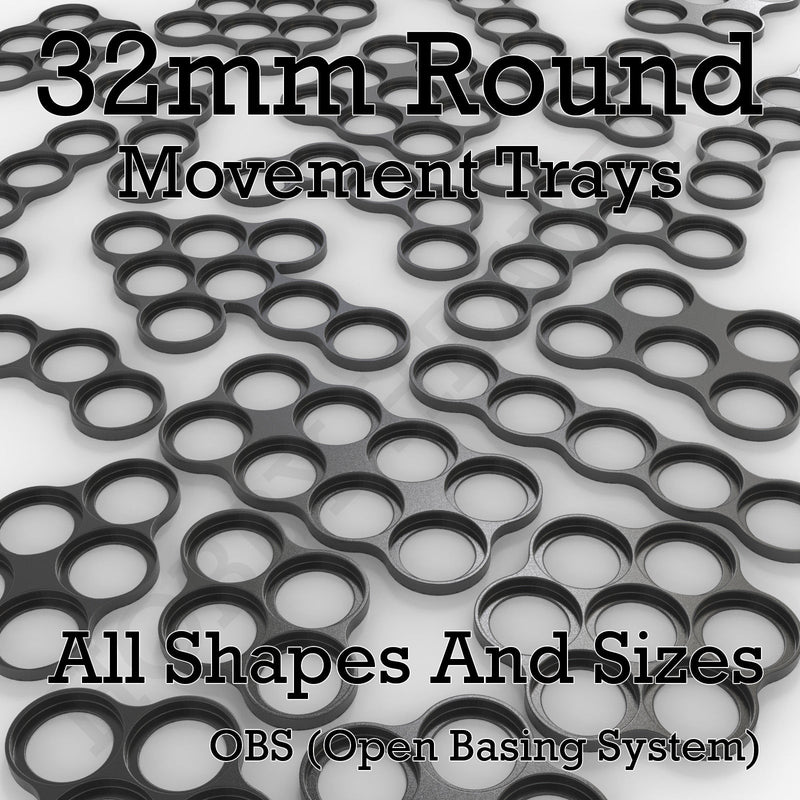 32mm Movement Trays for Tabletop Games | Compatible with Popular Miniatures | Full Range - Only-Games