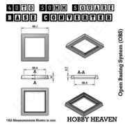 40 to 50mm Square Bases Converters 3d Print - Only-Games