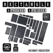 Rectangle Bases Range Sizes - 125x50mm to 200x175mm Large Sizes 3d Print Full Range Tabletop Games - Only-Games
