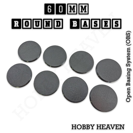 'True' 60mm Round Textured Bases 3d Printed - Only-Games