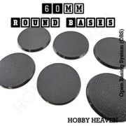'True' 60mm Round Textured Bases 3d Printed - Only-Games