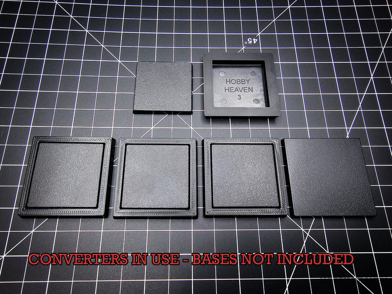 40 to 50mm Square Bases Converters 3d Print - Only-Games