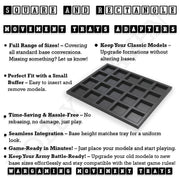 Square and Rectangle Movement Trays Adapters for Tabletop Games - Only-Games