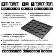 Round to Square Movement Trays Adapters for Tabletop Games - Only-Games